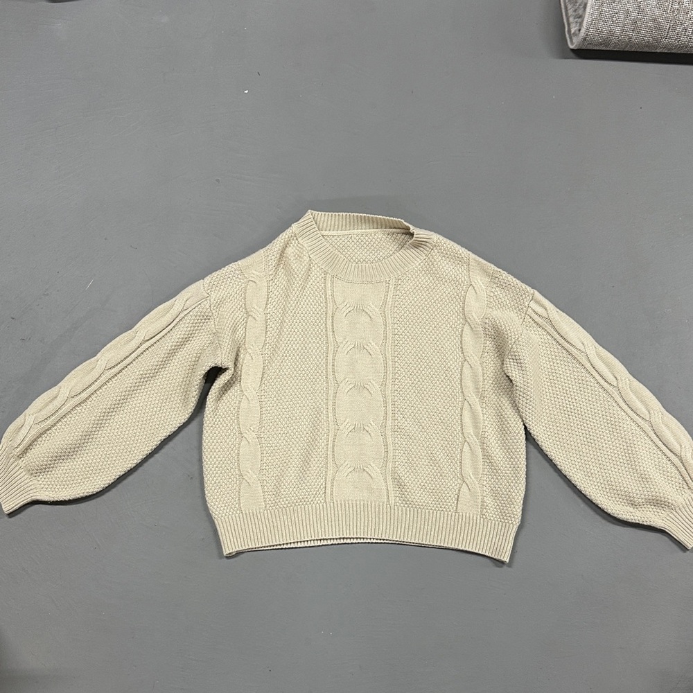 Cable Knit Cream Sweater